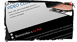 Diseño web del sitio Video Club La Peli