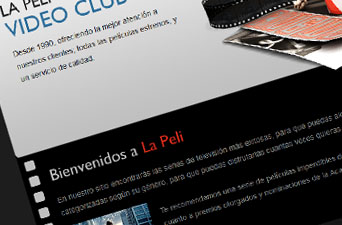 Video Club La Peli, Diseño web 