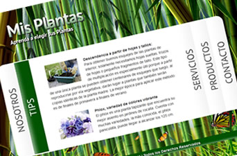 Rediseño web, sitio Mis Plantas